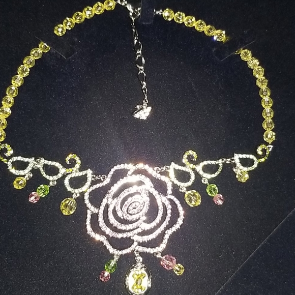 Swarovski & Disney Belle Rose Necklace - Picture 7 of 8